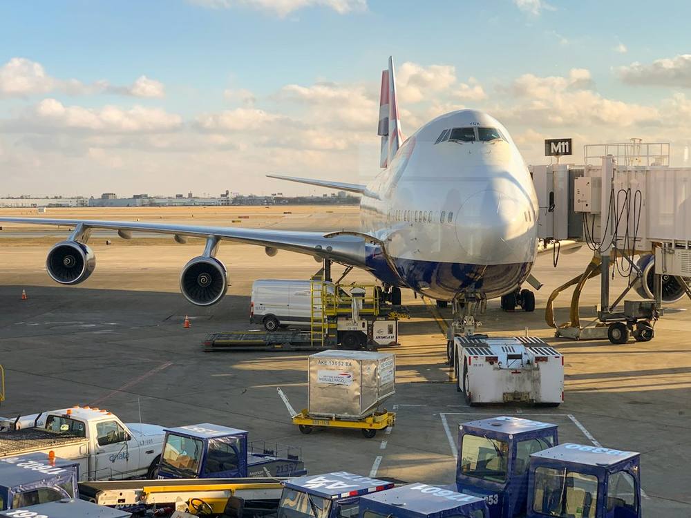 Air freight being loaded